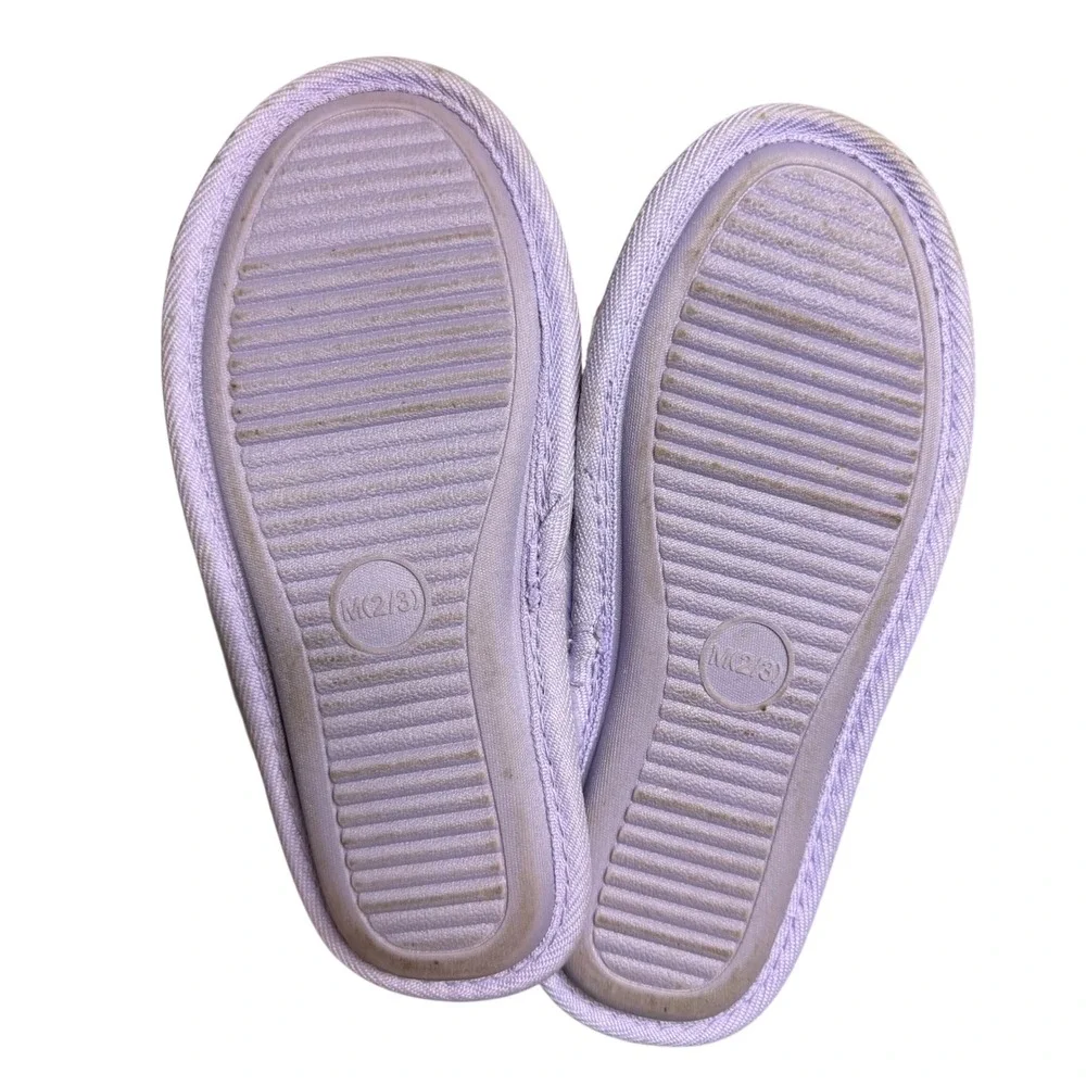 Target Slippers Girls M‎ 2/3 Purple Iridescent Sequin Faux Fur Glam Mermaid Cozy
